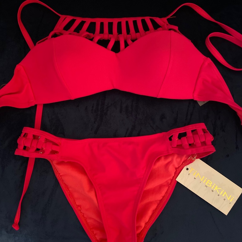 New, never worn itsy bitsy pink bikini